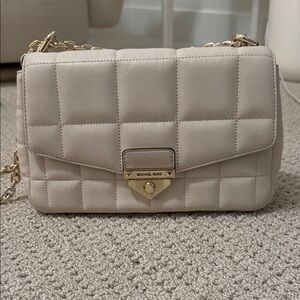 Michael Kors Beige Quilted Shoulder Bag